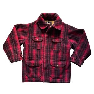 VTG Woolrich Wool Mackinaw Hunting Jacket Coat Buffalo Plaid 50s 60s M/L? READ